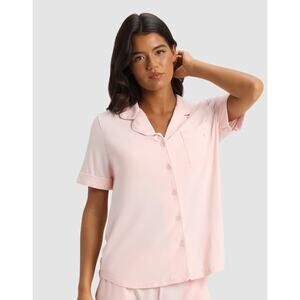 New Cozy Earth Womens Short Sleeve Bamboo Pajama Top Medium Blush Pink